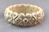 LG8 faux ivory highly carved bangle